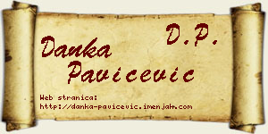 Danka Pavičević vizit kartica